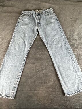 Levi’s 505 VTG Y2K Jeans Mens 38x32 Light Wash‎ Blue Straight Fit Grunge Classic